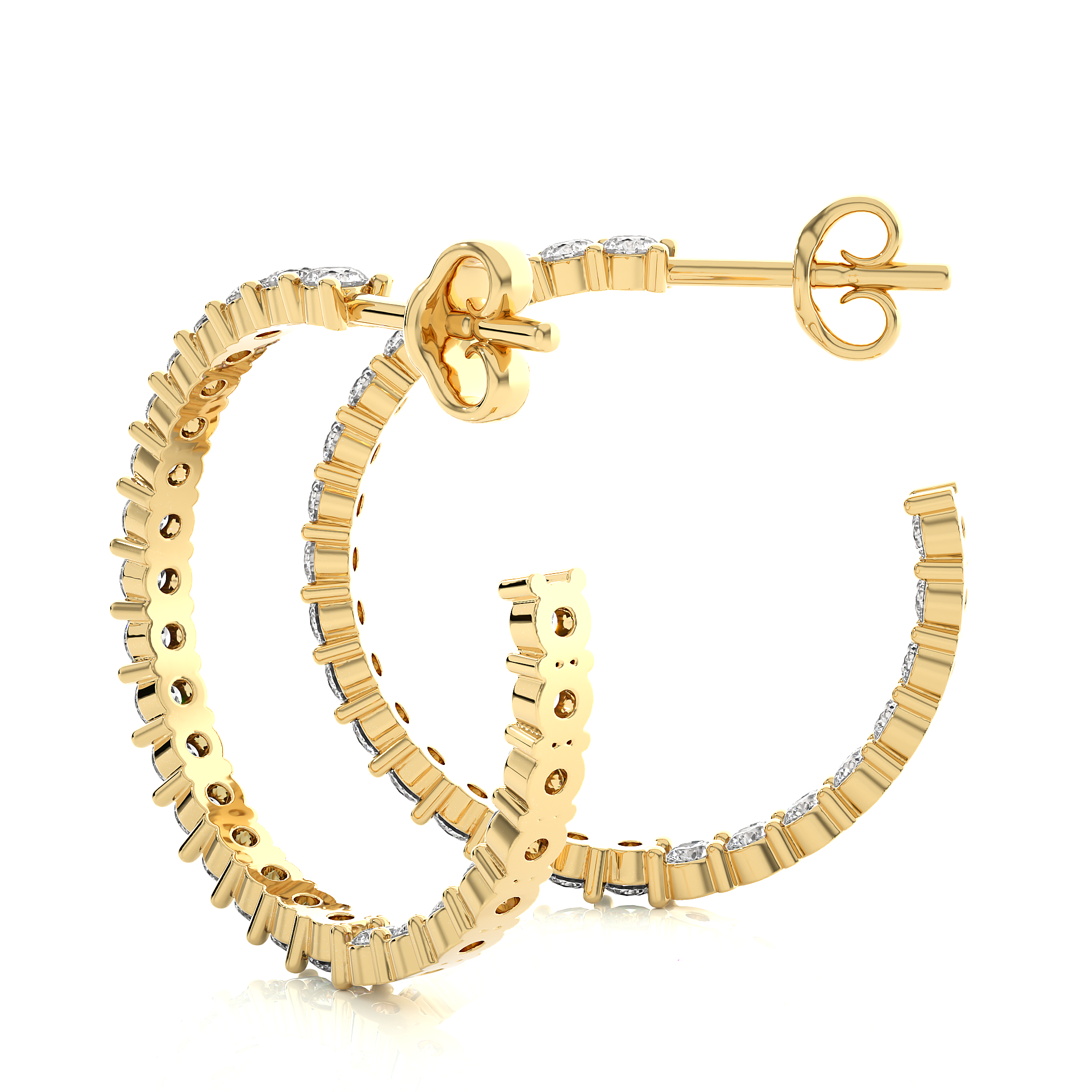 Luxe Lab Diamond Hoop Earrings