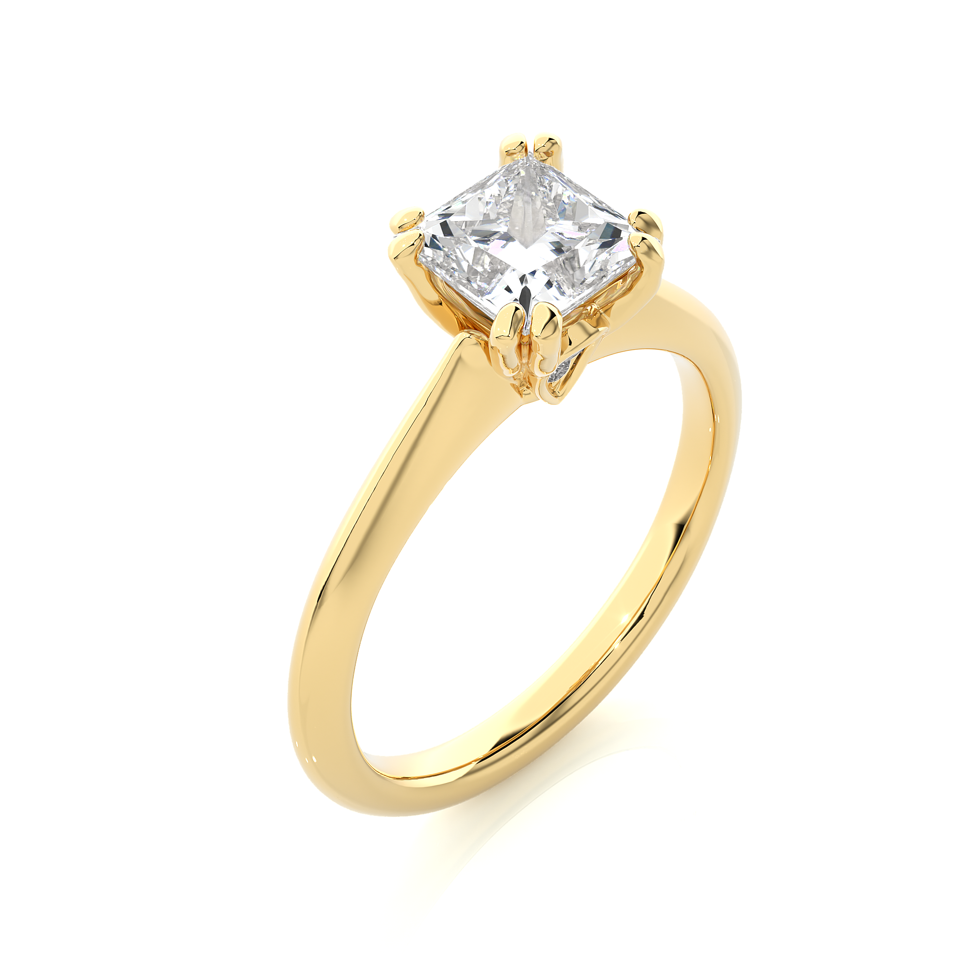 Princess Cut Lab Grown Diamond Engagement Ring