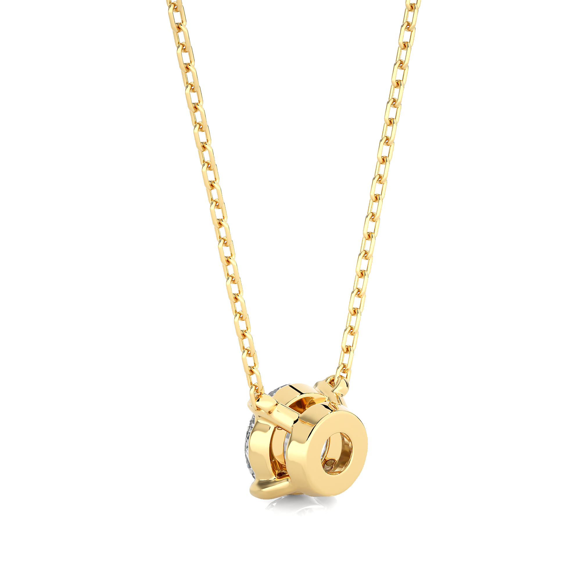 Round Lab Grown Diamond Solitaire Necklace