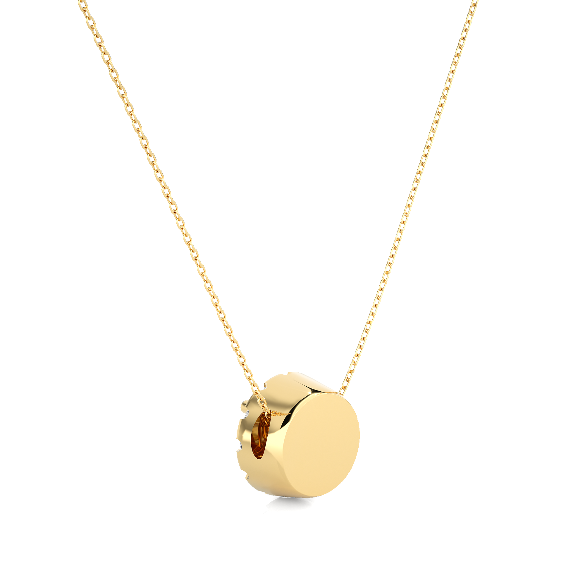 Round Halo Lab Diamond Pendant Necklace