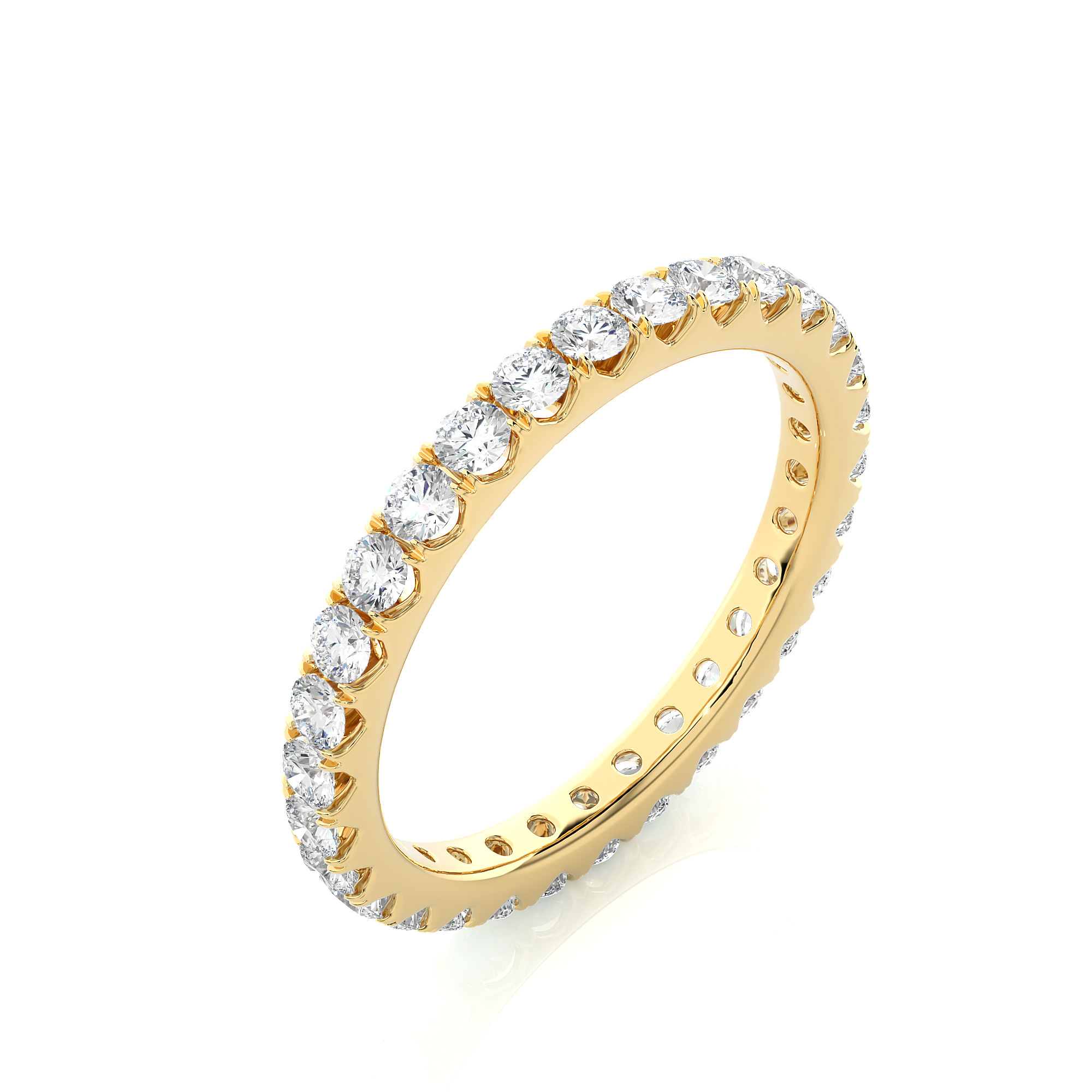 Round Cut Lab Grown Diamond Eternity Ring