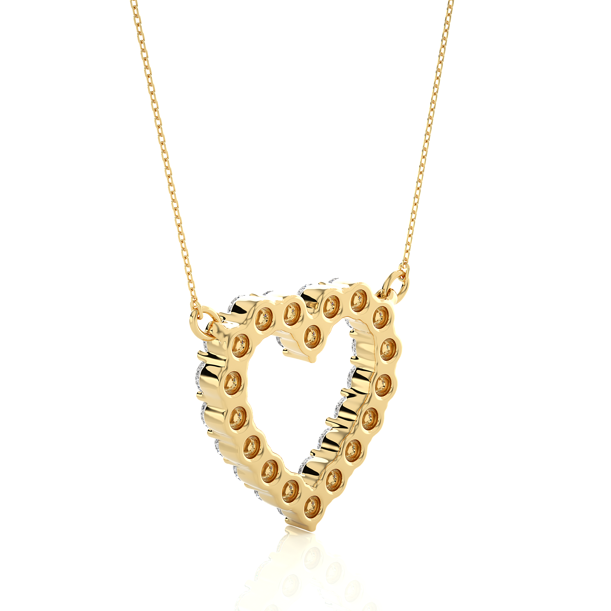 Heart Shape Lab Grown Diamond Pendant Necklace