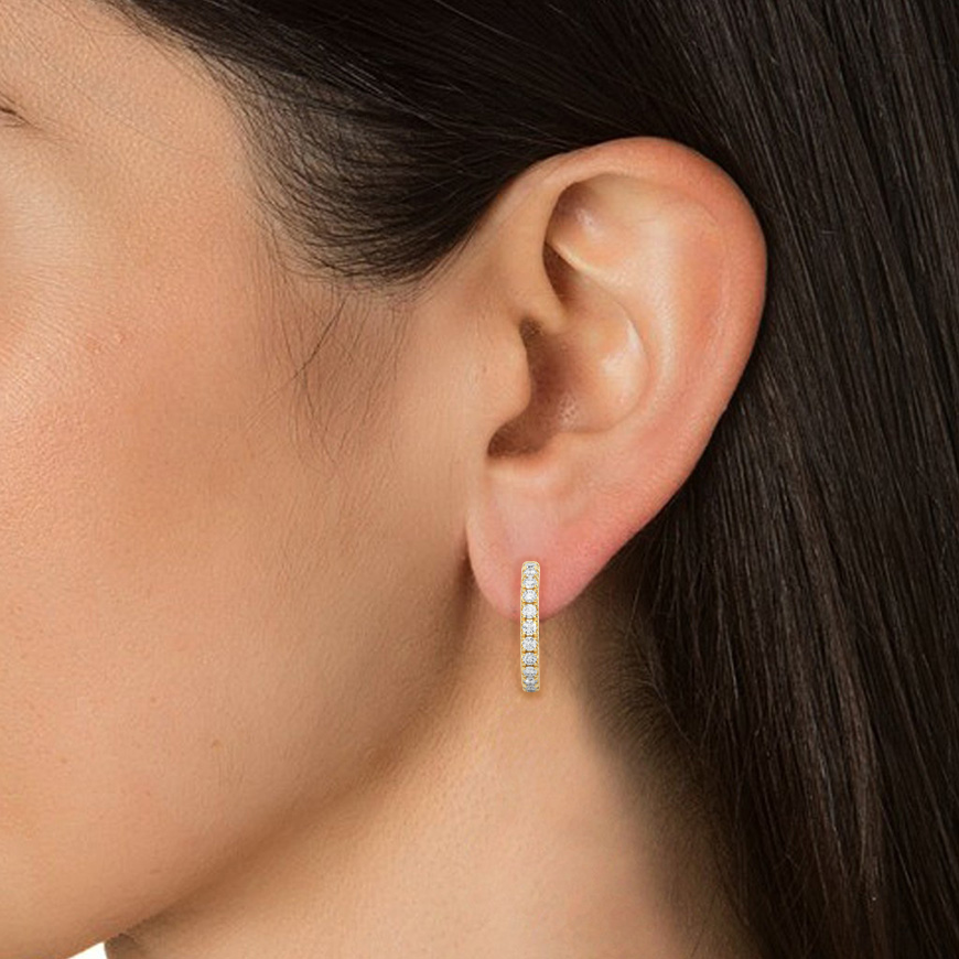Classic Luxe Lab Grown Diamond Hoop Earrings