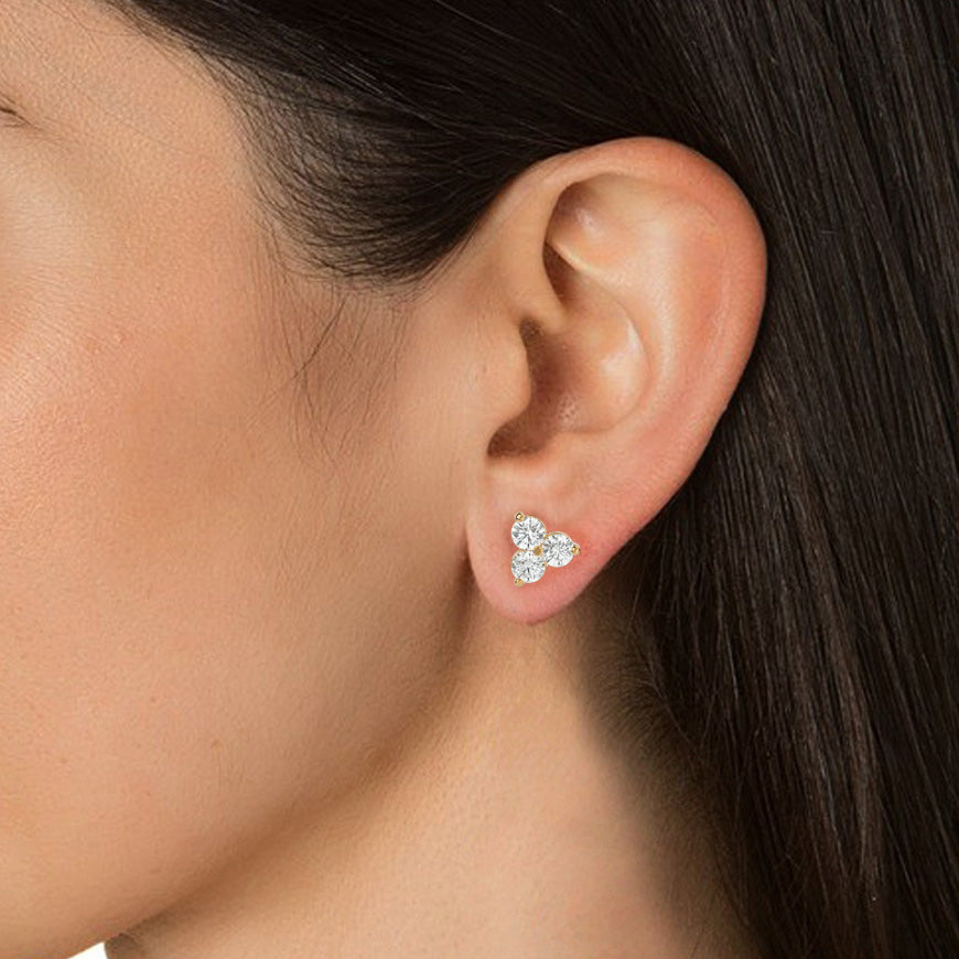 Trio Lab Grown Diamond Stud Earrings