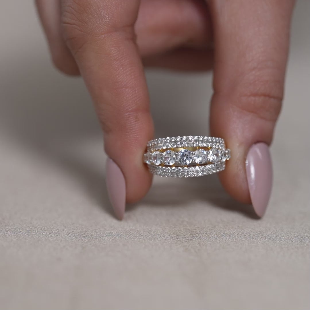 Round Lab Grown Diamond Statement Wedding Ring