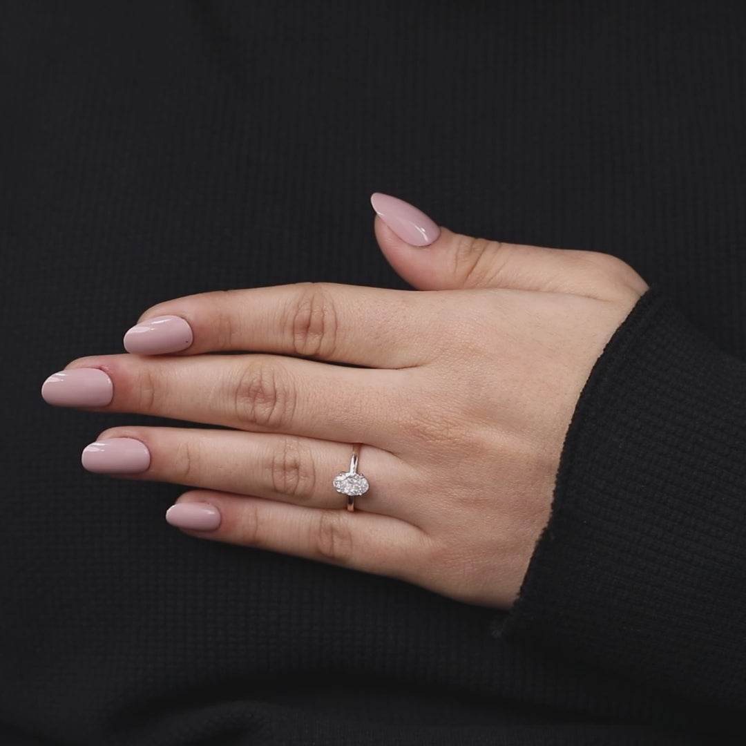 Oval Lab Grown Diamond Solitaire Engagement Ring
