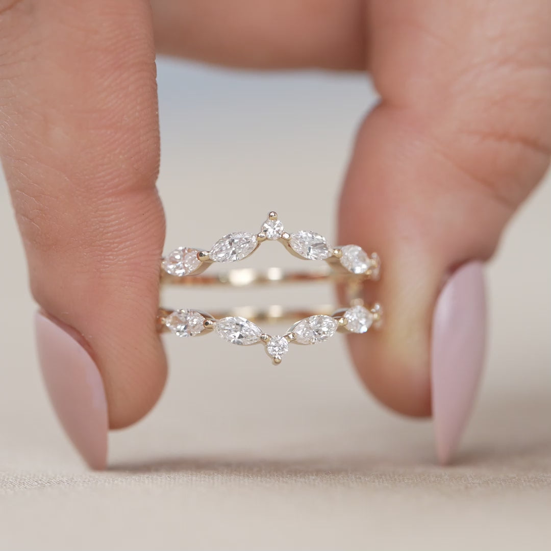 Ring enhancer with lab grown diamonds perfect bridal stacking