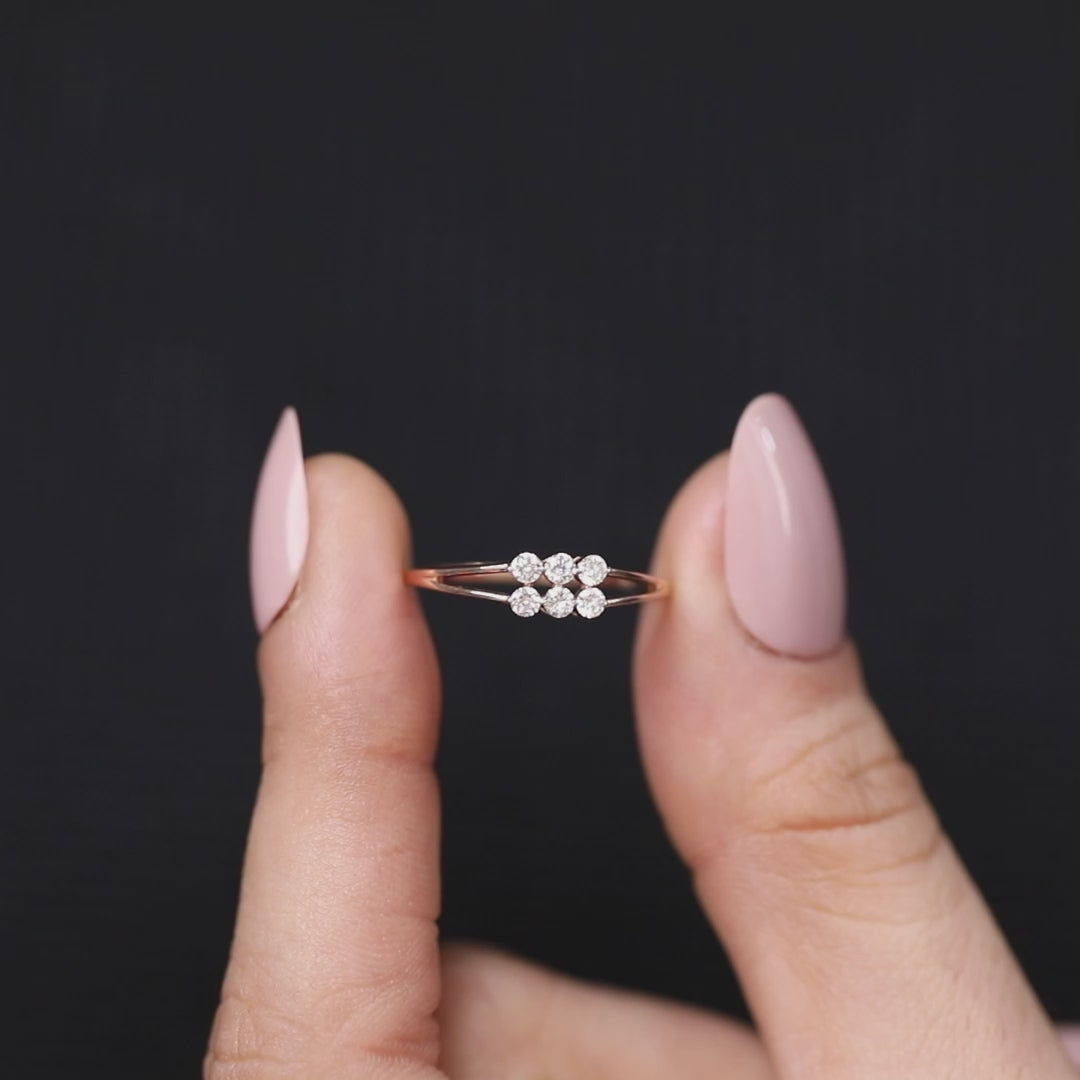 Classic Split Shank Lab Grown Diamond Cluster Wedding Ring