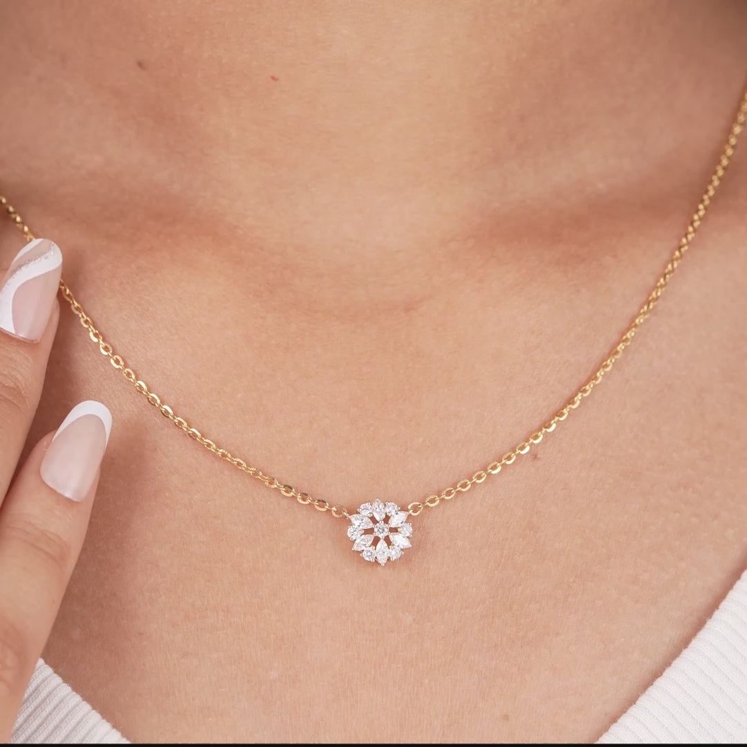 marquise-round-lab-grown-diamond-floral-pendant-necklace