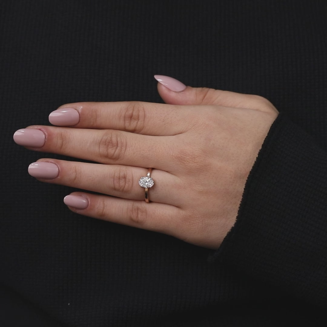 Oval Cut Lab Grown Diamond Engagement Ring