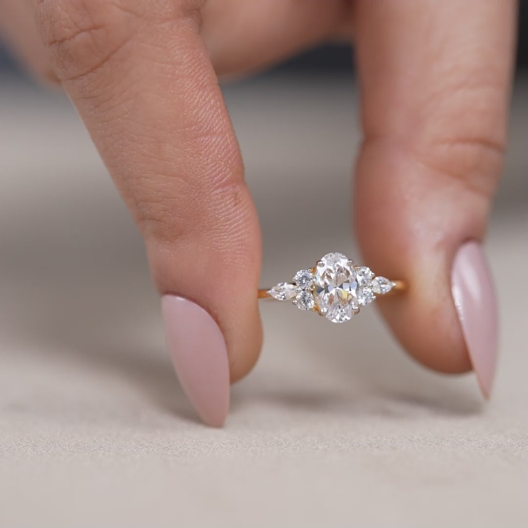 Oval Cut Lab Grown Diamond Engagement Ring