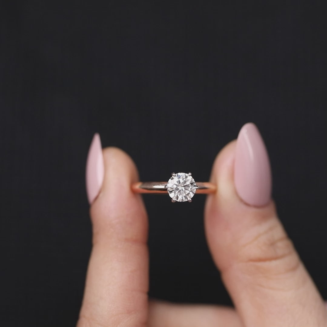 Round Brilliant Diamond Solitaire Engagement Ring
