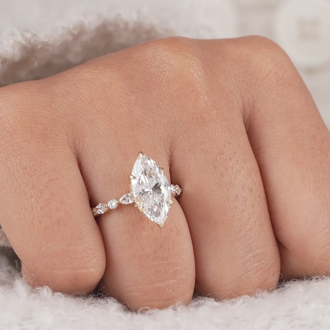Marquise Lab Grown Diamond Engagement Ring