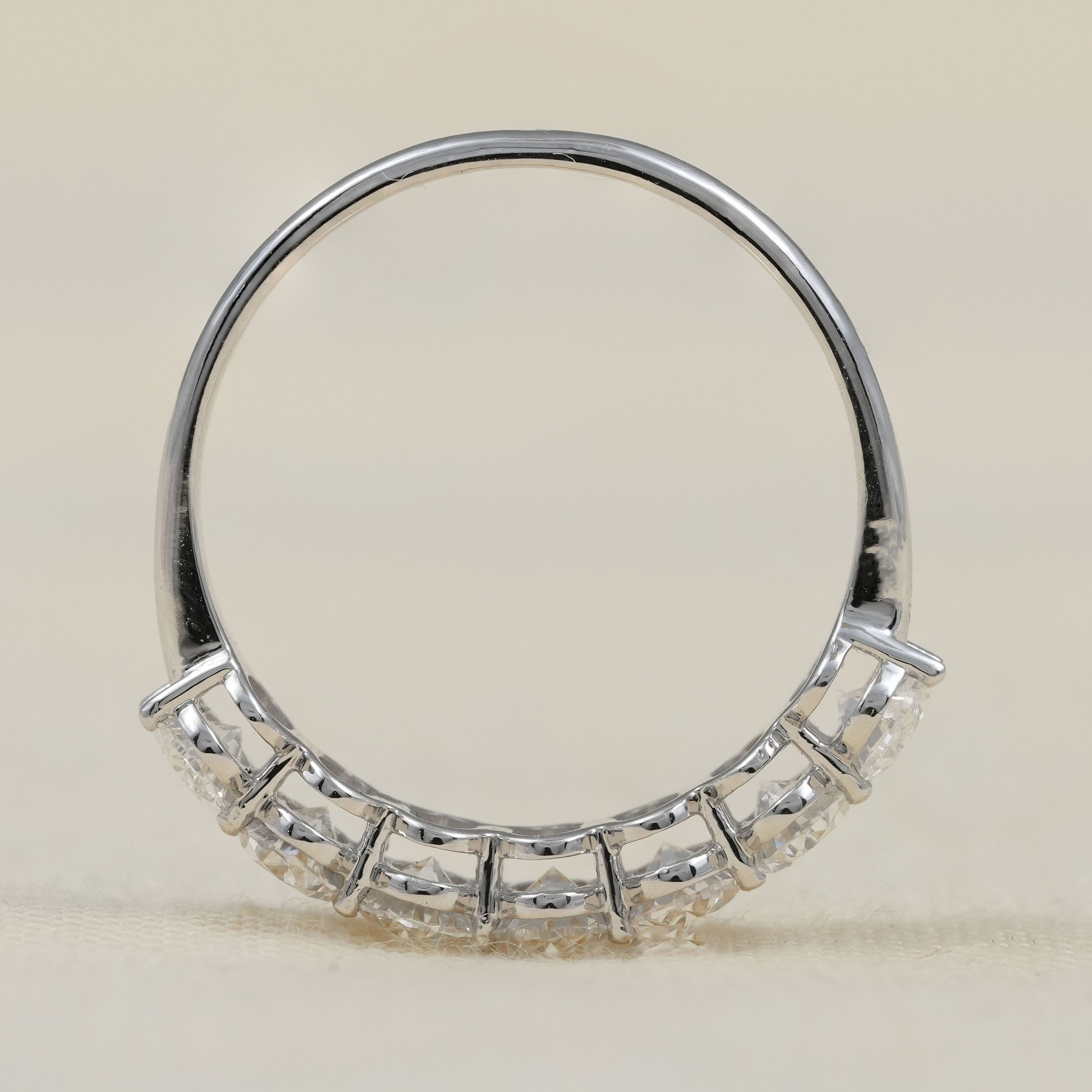 Seven Stone Oval Lab Grown Diamond Wedding Band